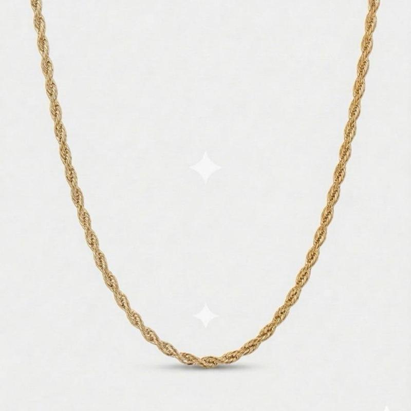 Girocollo Corda Slim Acciaio inossidabile con Chiusura Regolabile in Gold e Silver per Look Elegante e Versatile