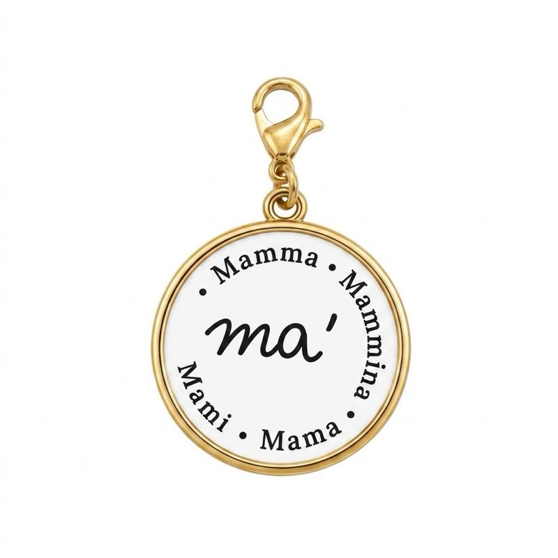 Charms con moschettone in acciaio inossidabile adatte ad ogni tipo di collana o bracciale