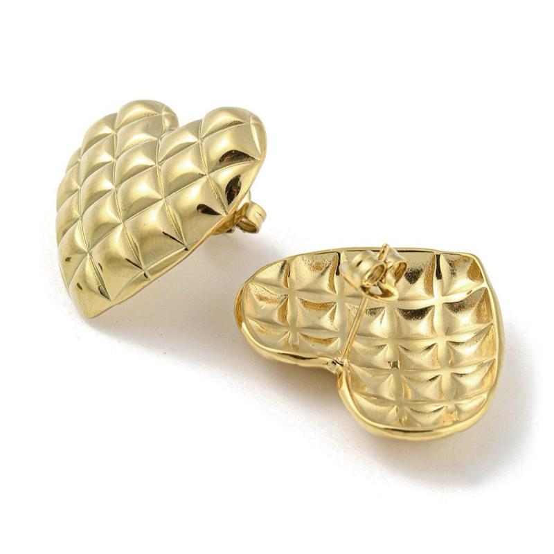 Orecchini Batticuore in Acciaio Inossidabile con Design a Cuore Elegante e Resistente