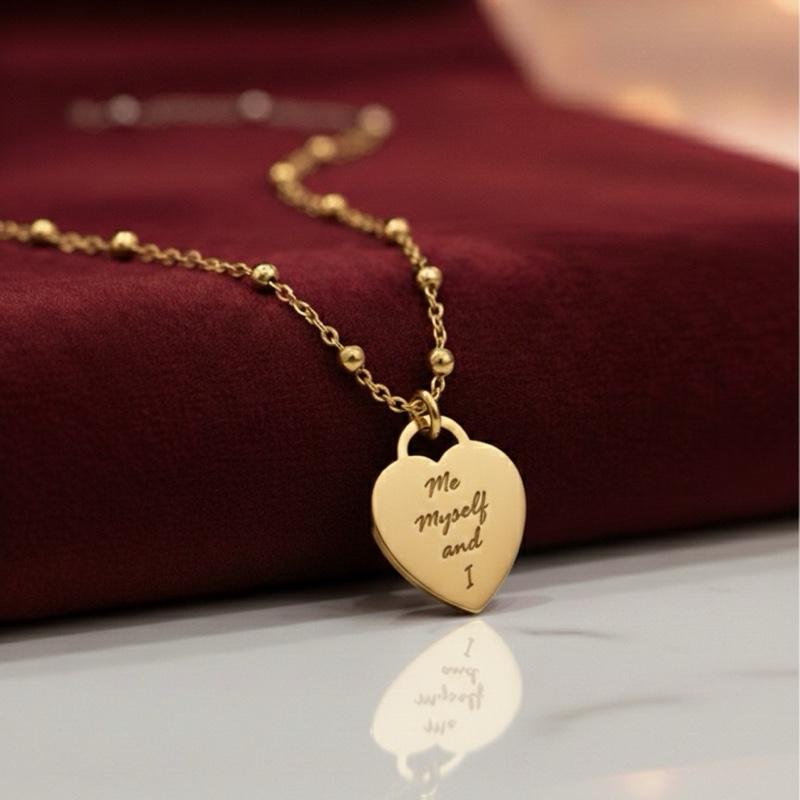 Collana Personalizzabile in Acciaio Inossidabile con Ciondolo da Incidere. Incisione Unisex