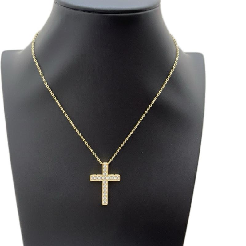 Collana PENELOPE con Pendente a Croce in Cubic Zirconia Gioiello Raffinato e Scintillante per Ogni Occasione Eleganza e Luminosità