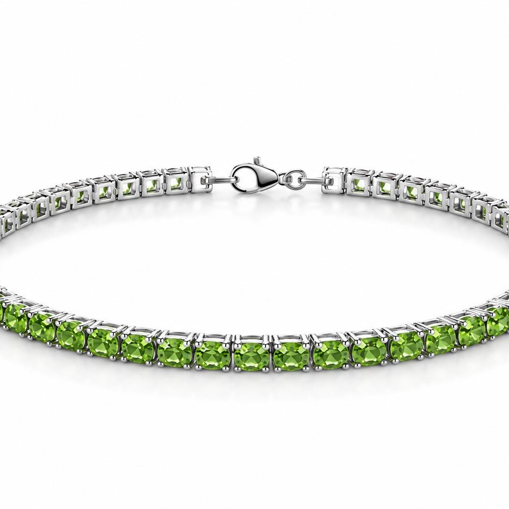 Bracciale tennis pastel in acciaio e strass