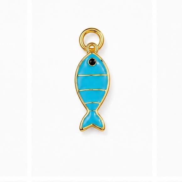 Fish Charm in Colori Vivaci in Acciaio per Collane e Bracciali Accessorio Moda per Gioielli