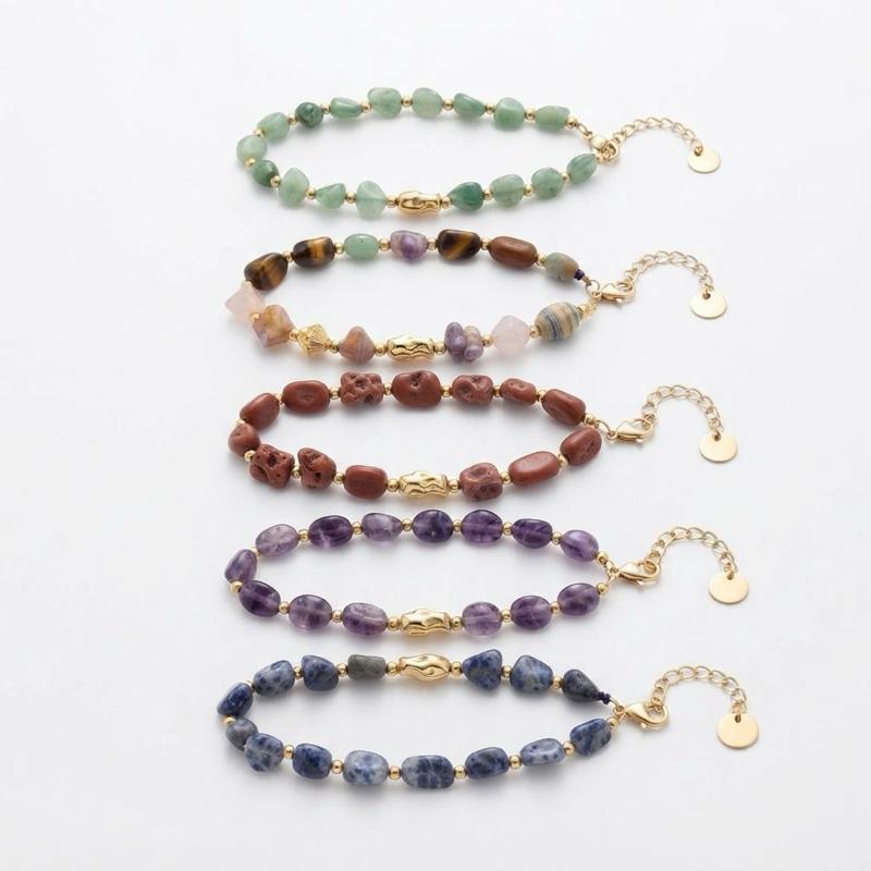 Bracciale Petra in pietre naturali e acciaio