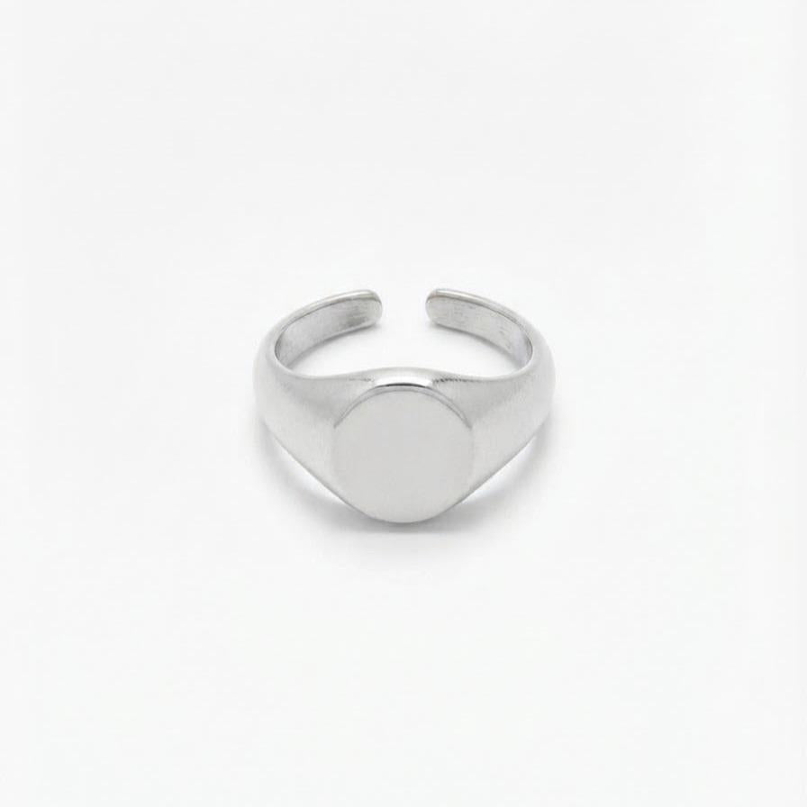 Anello Sigillo personalizzabile in acciaio inox