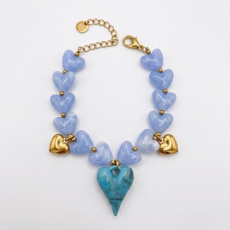 Bracciale Candy Charms acciaio e resina