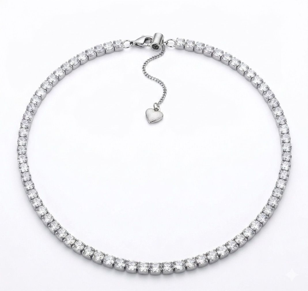 Girocollo Luce Acciaio e strass