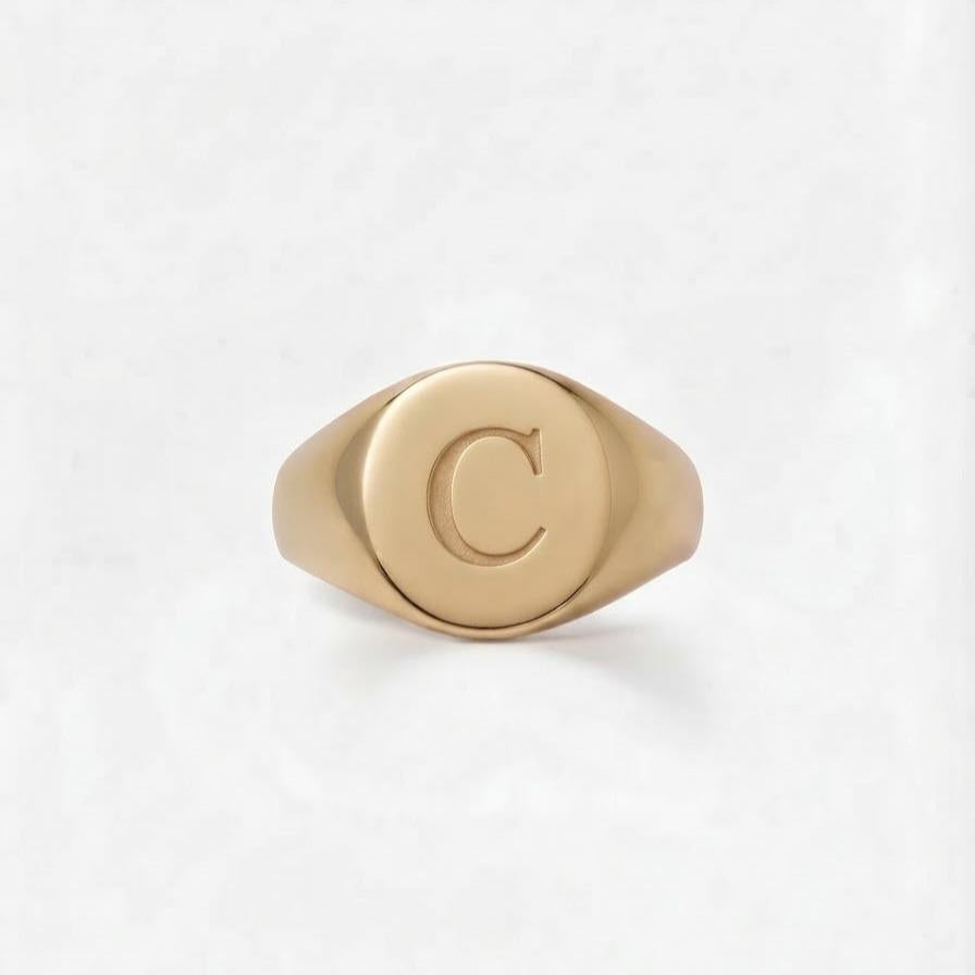 Anello Sigillo personalizzabile in acciaio inox