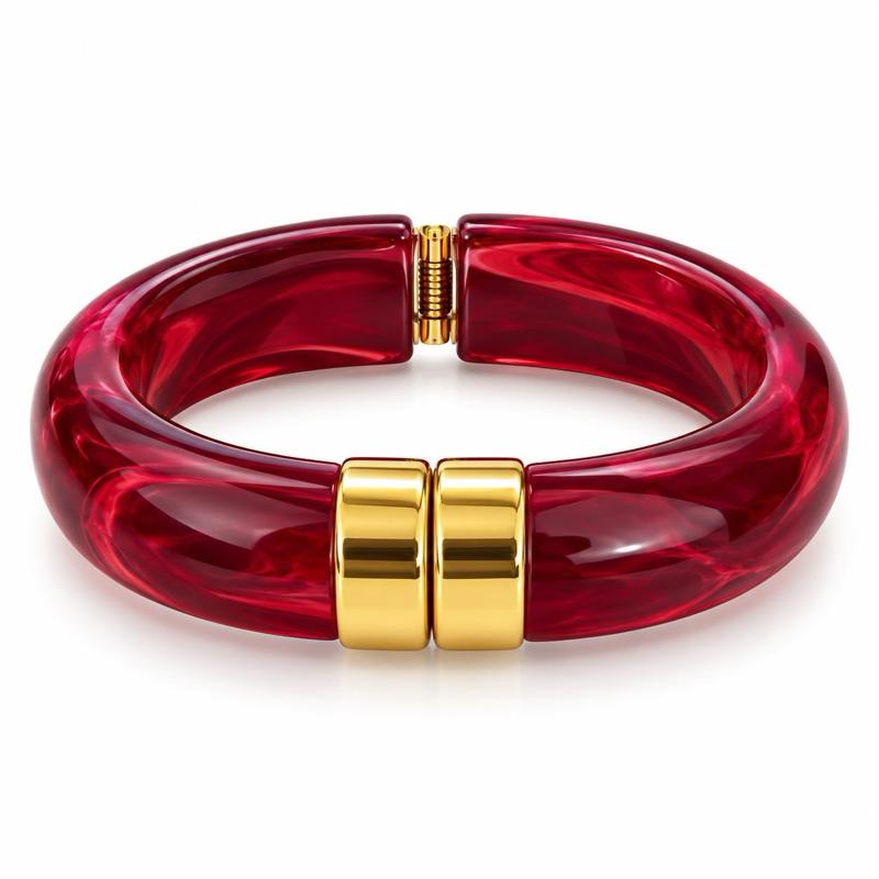 Bracciale Minerva - bracciale  rigido in resina e acciaio