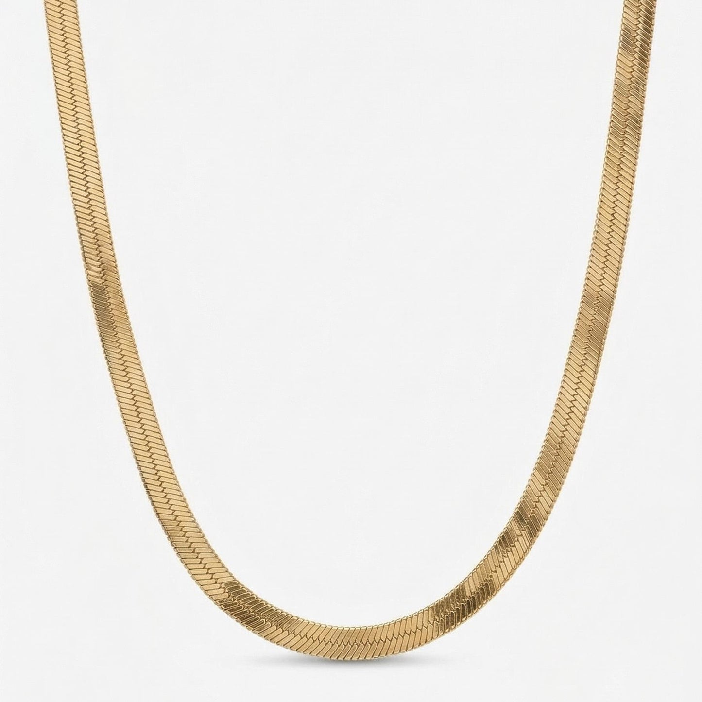 Collana Snake Acciaio Inox 316L Effetto Seta Minimalismo Moderno Gold e Silver Lucida a Specchio Ideale per Layering