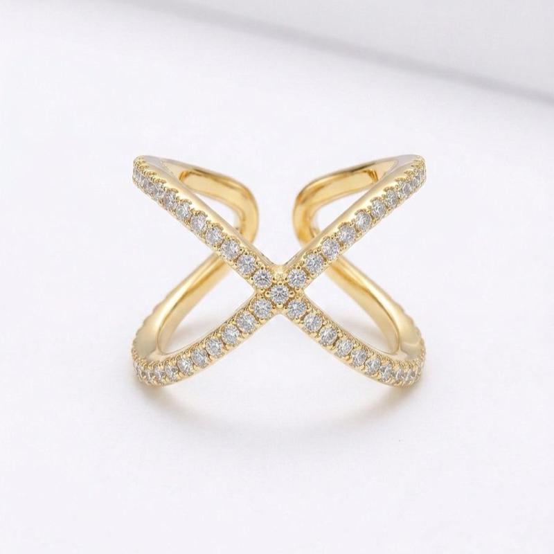 Anello Purezza in Acciaio con Pave' di Zirconi regolabile Elegante e Raffinato per Ogni Occasione Gioiello di Moda