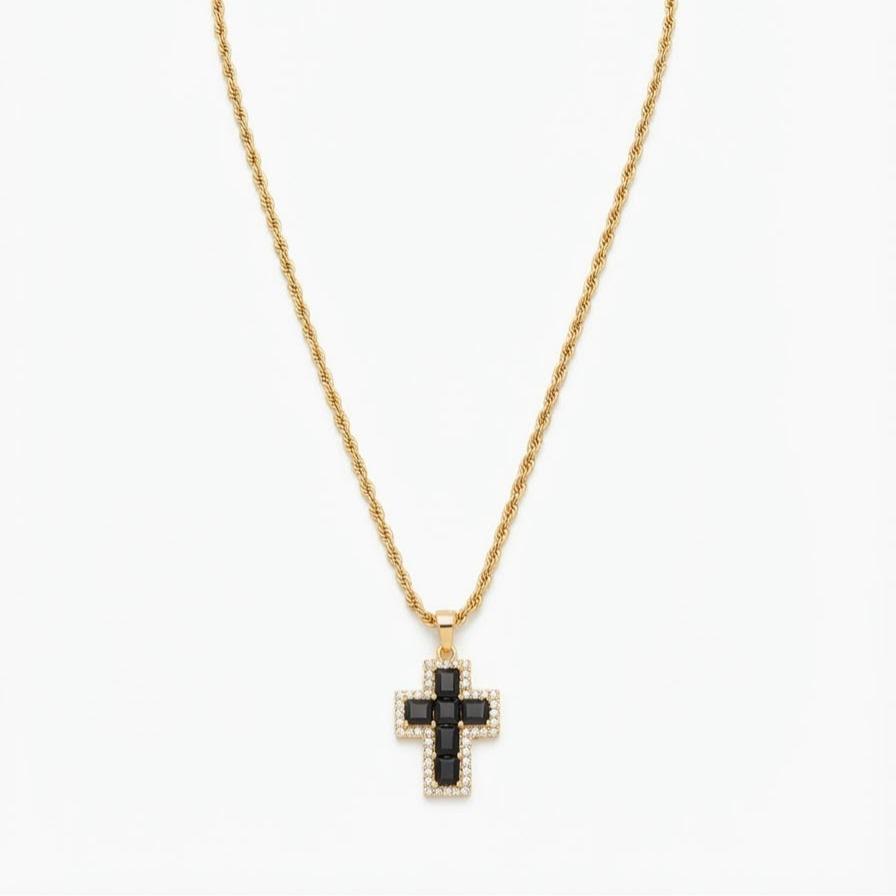 Collana Aura in acciaio e cristalli