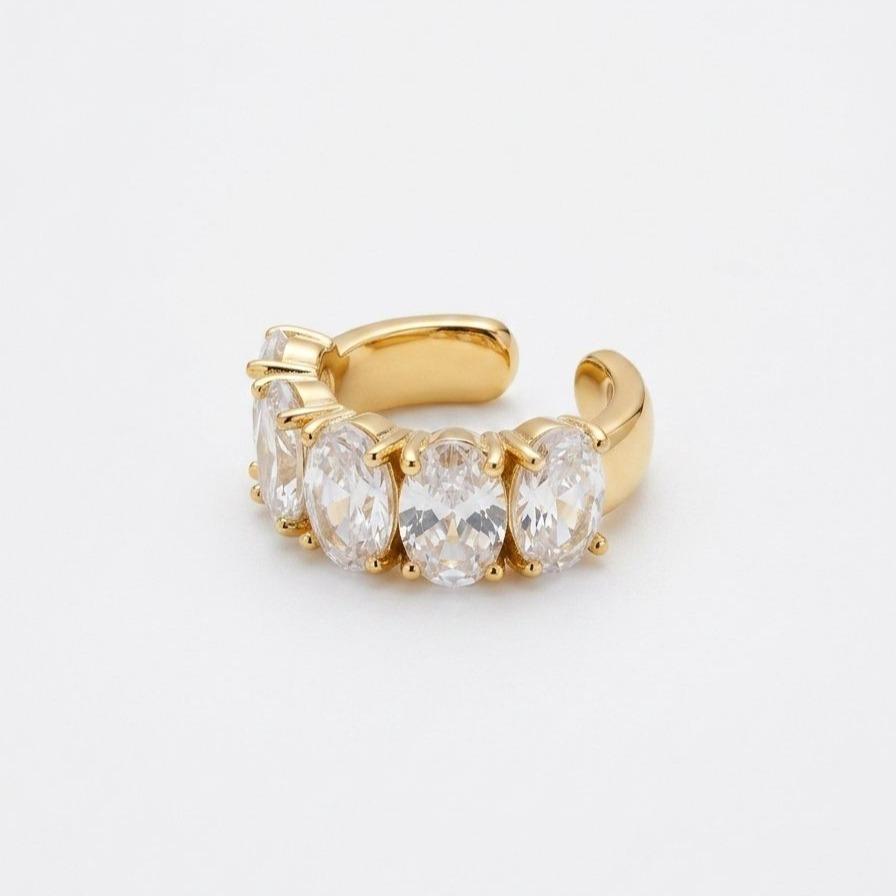 Cuff Shine in acciaio e zirconi