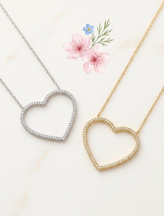 Collana Amour in acciaio e cristalli  – L'essenza dell'amore in un design senza tempo