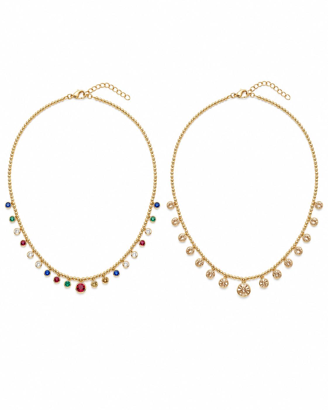 Collana Aurelia in acciaio e zirconi