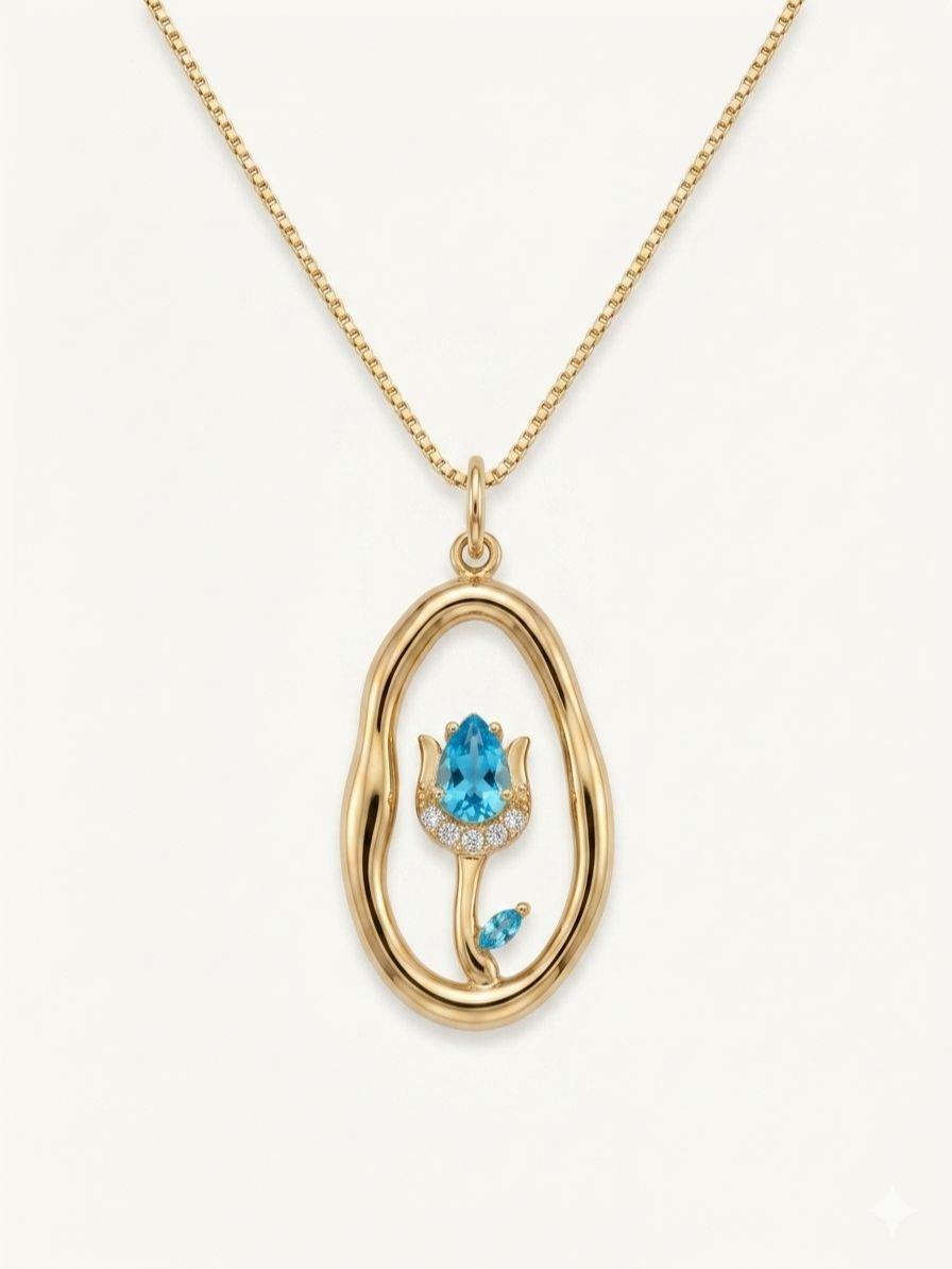 Collana Tulip: L’Eleganza Floreale Racchiusa in un Ovale