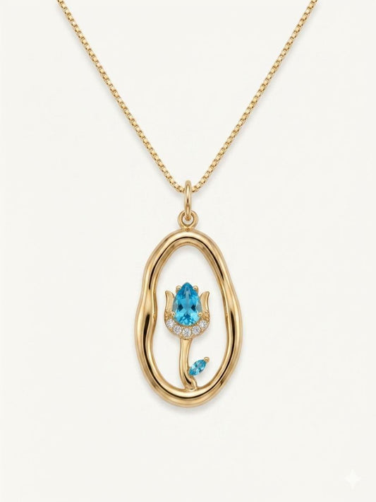 Collana Tulip: L’Eleganza Floreale Racchiusa in un Ovale