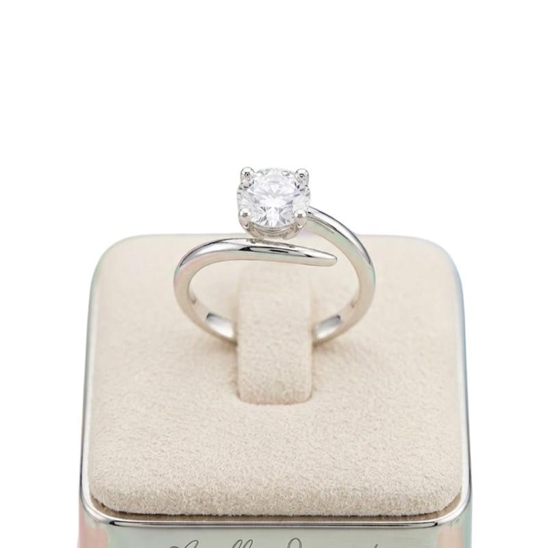 Anello Incanto Argento 925 con Zircone Elegante e Brillante per Occasioni Speciali in Scatola di Lusso