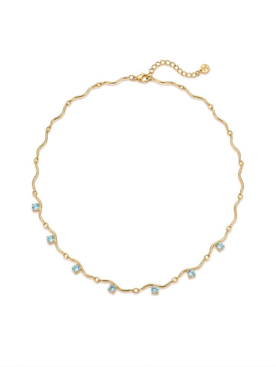 Collana Iris in acciaio inossidabile e zirconi versatile diventa anche chocker