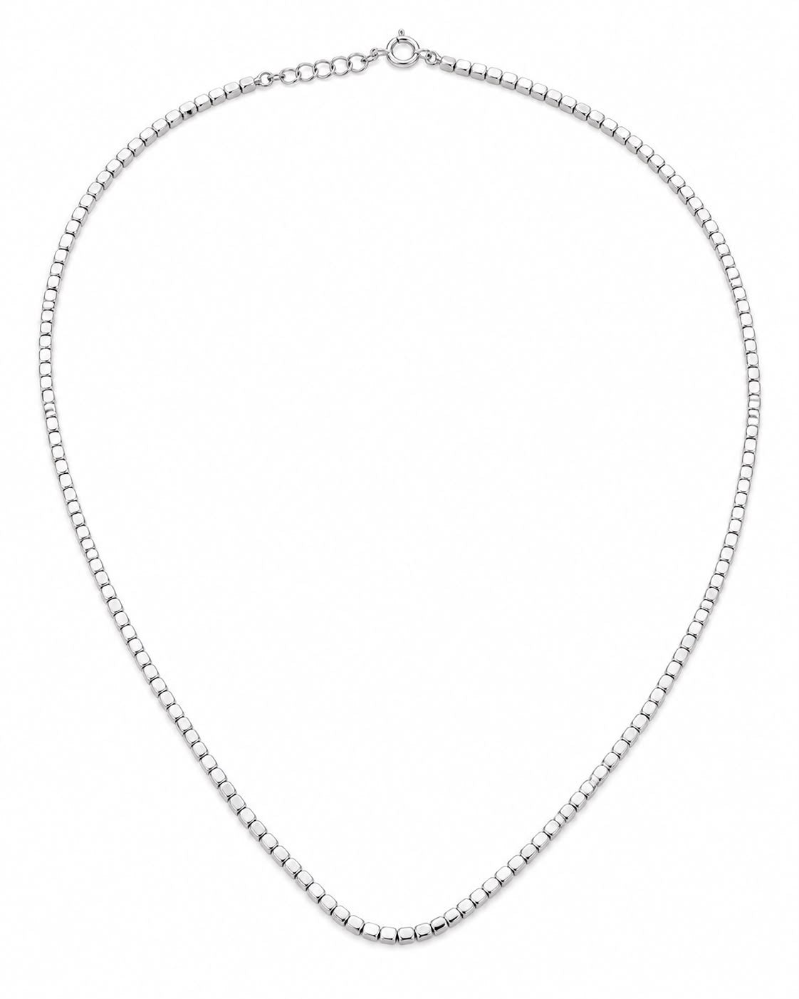 Collana Luccica in Acciaio 316L Smerigliata Effetto Luminoso Gold e Silver Waterproof Ipoallergenica Perfetta per Layering