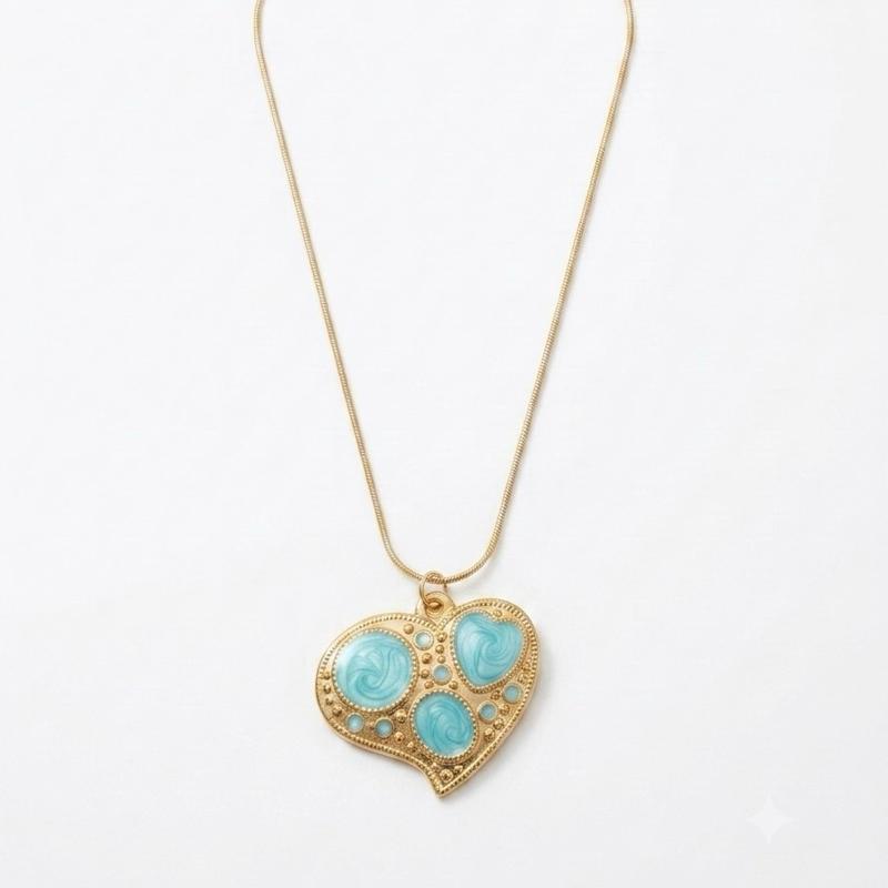 Collana Cupido in Acciaio con Pendente a Forma di Cuore Elegante e Raffinata per Donna