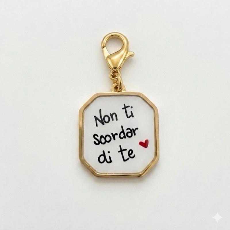 Charms con moschettone in acciaio inossidabile adatte ad ogni tipo di collana o bracciale