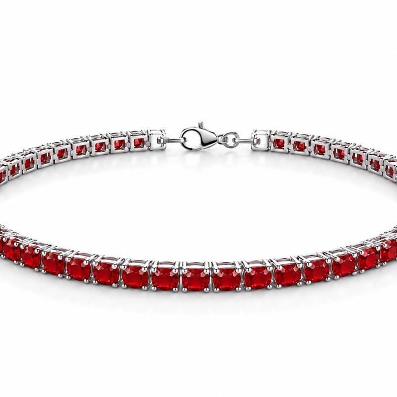 Bracciale tennis pastel in acciaio e strass
