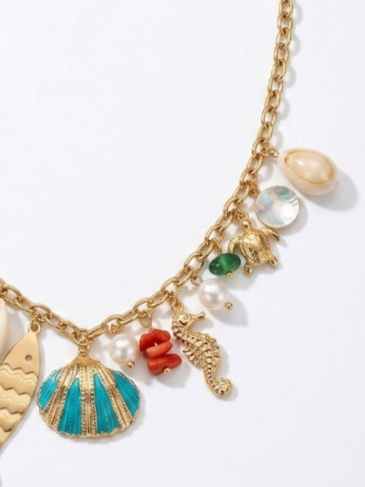 Collana Ursula acciaio e charm