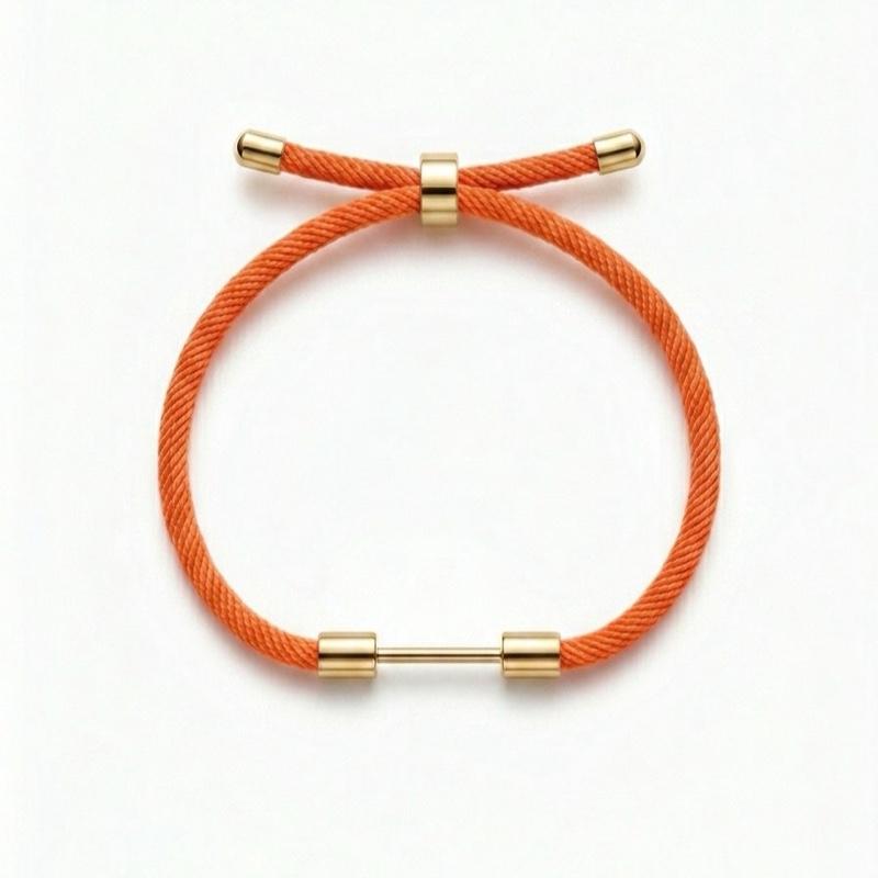 Bracciale Componibile in Corda e Acciaio fino a 4 Charms Ideale per Stile Unico senza Charms