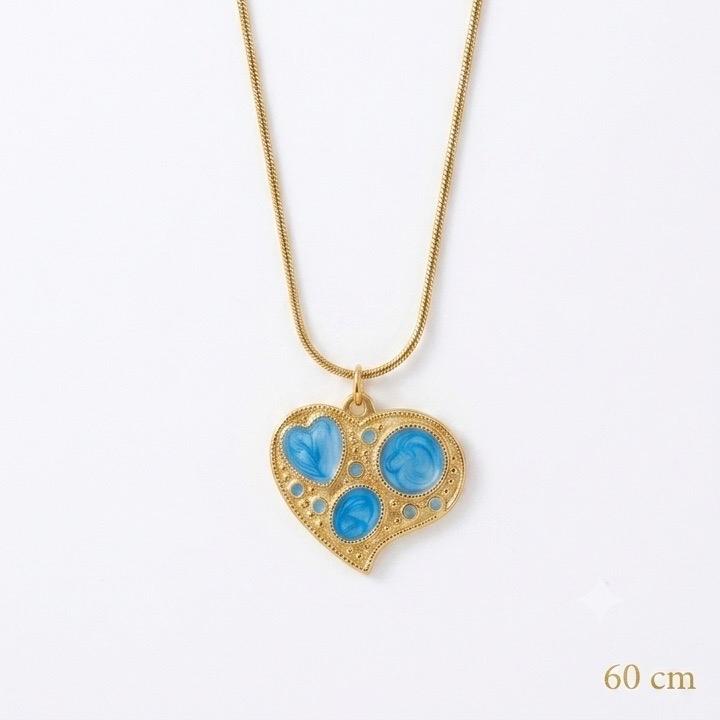 Collana Cupido in Acciaio con Pendente a Forma di Cuore Elegante e Raffinata per Donna