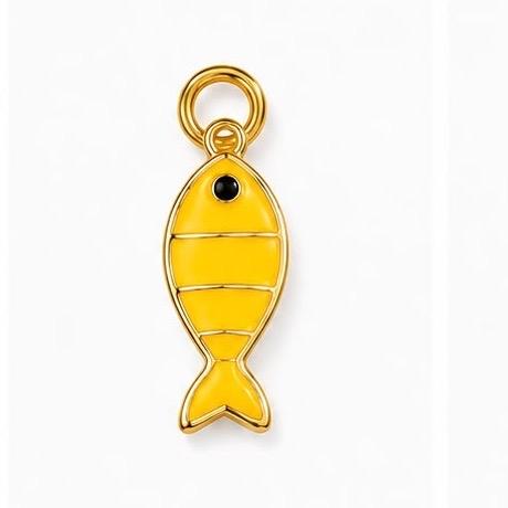 Fish Charm in Colori Vivaci in Acciaio per Collane e Bracciali Accessorio Moda per Gioielli