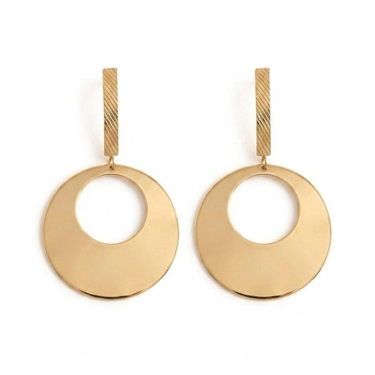 HORIZON Orecchini Golden in Acciaio Eleganti e Versatili per Occasioni Speciali e Quotidiane Accessorio di Alta Moda