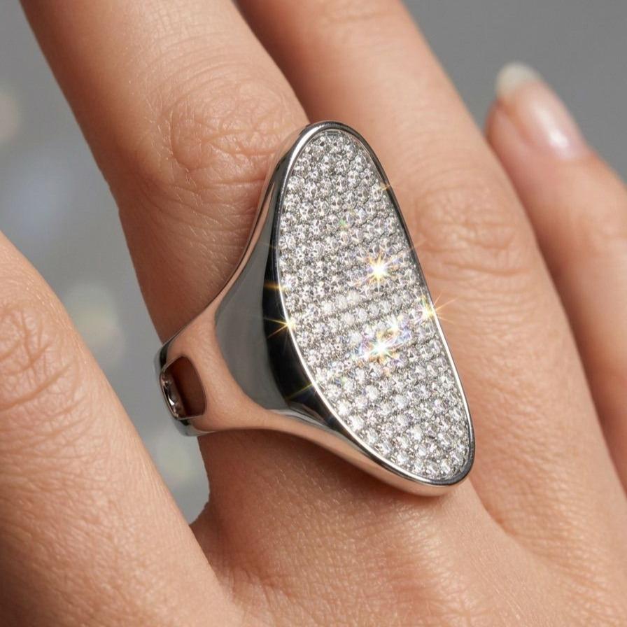 Anello Iconyc Acciaio e Pavè di zirconi