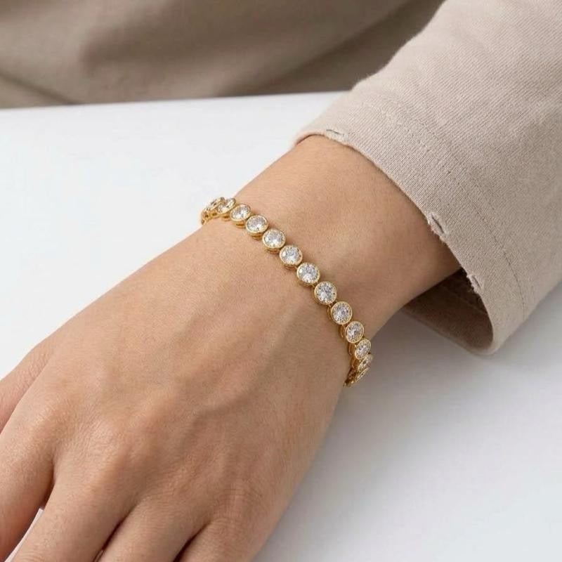 Bracciale Musa acciaio e zirconi