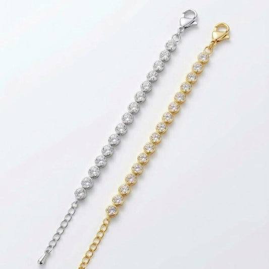 Bracciale Musa acciaio e zirconi