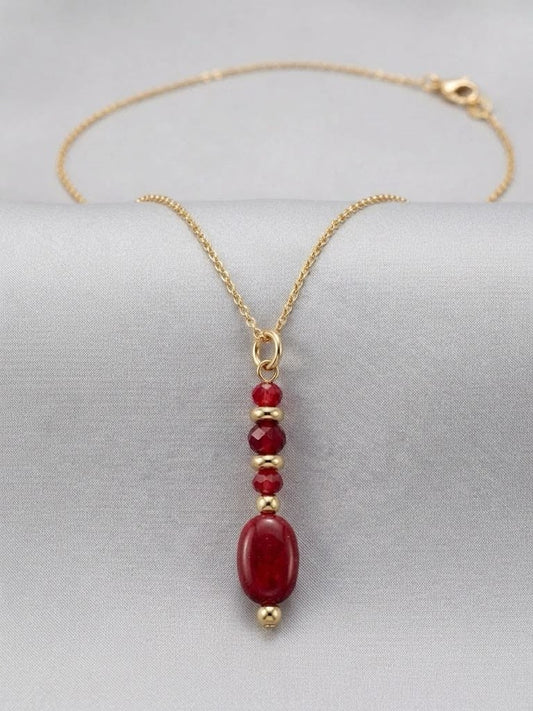 Collana Andromeda rubino