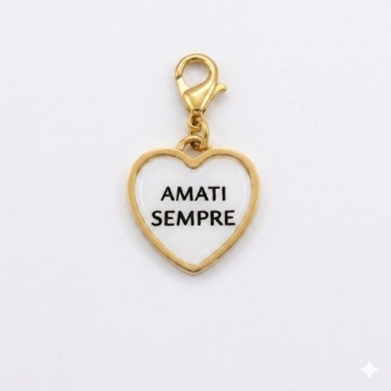 Charms con moschettone in acciaio inossidabile adatte ad ogni tipo di collana o bracciale