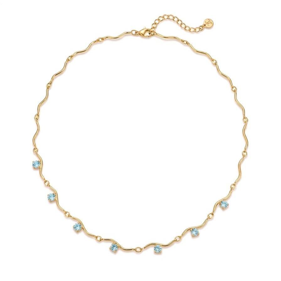 Collana Iris in acciaio inossidabile e zirconi versatile diventa anche chocker