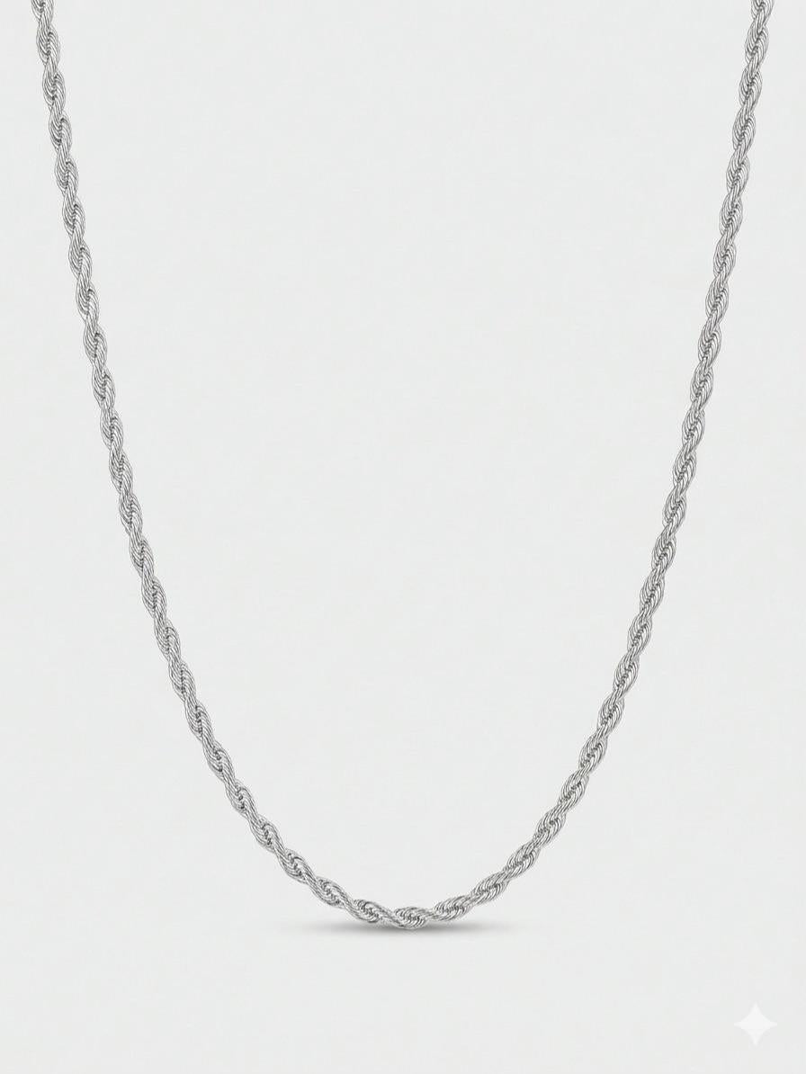 Girocollo Corda Slim Acciaio inossidabile con Chiusura Regolabile in Gold e Silver per Look Elegante e Versatile