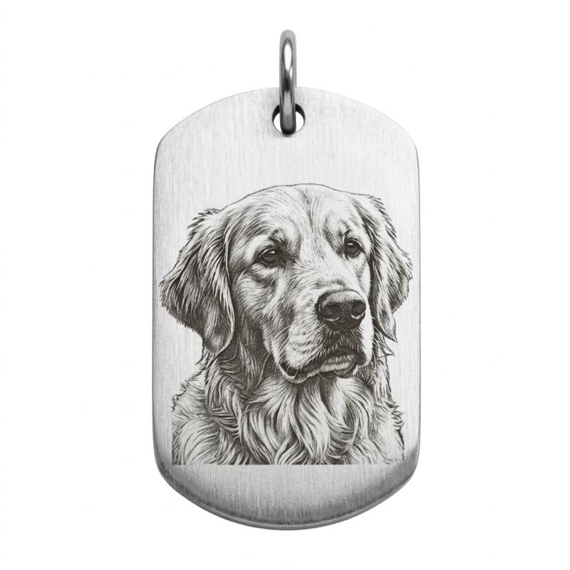 Collana con Targhetta Personalizzata con Foto per Persone e Animali Design Unico e Dettagliato