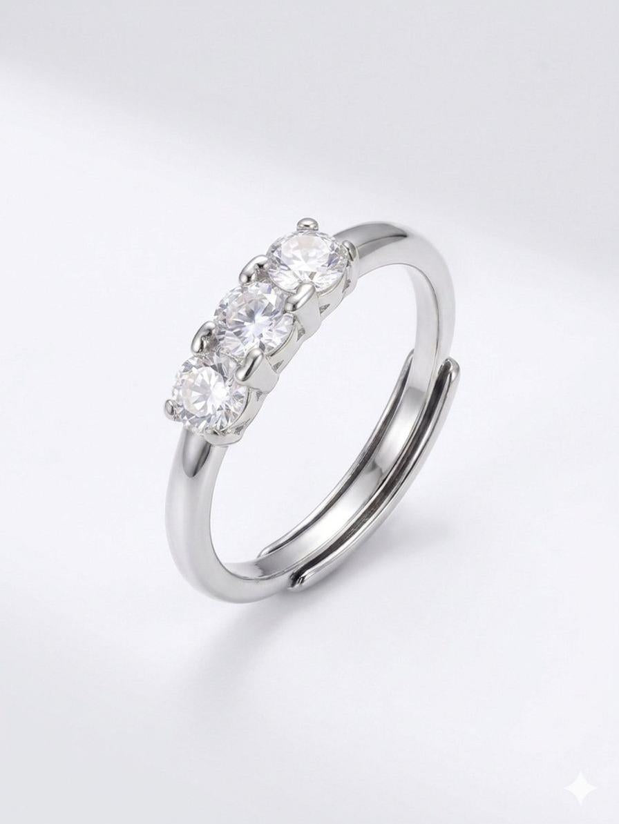 Anello Trilogy Regolabile Nadir – Disponibile in silver e gold