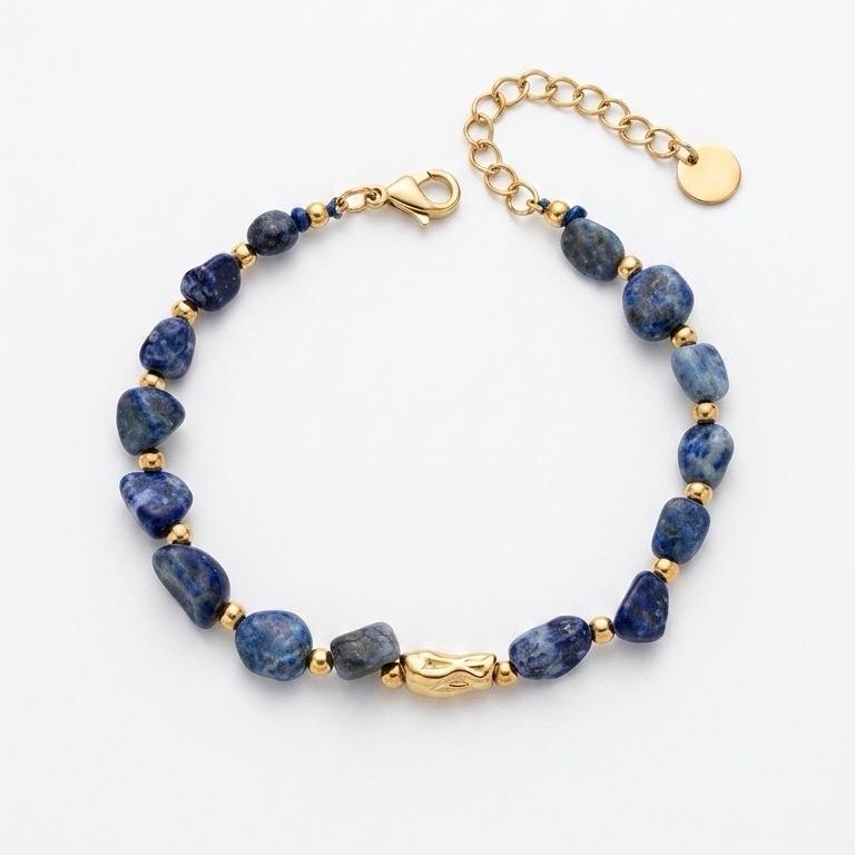 Bracciale Petra in pietre naturali e acciaio