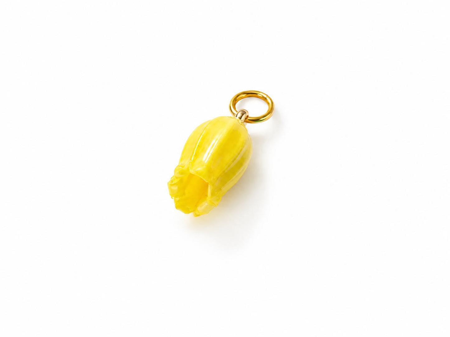 Charm bocciolo di Campanella vero fiore essiccato e resinato con base in acciaio perfetto per collane, orecchini, bracciali
