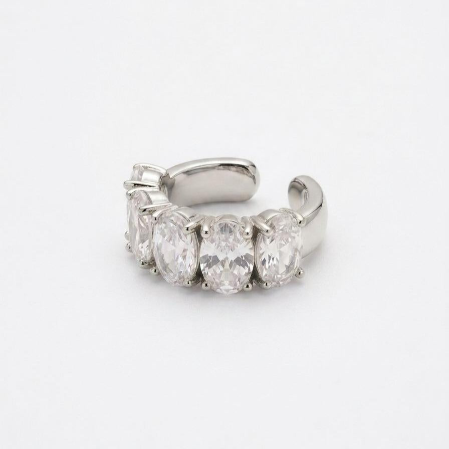 Cuff Shine in acciaio e zirconi