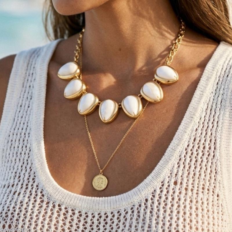 Collana Lady in Acciaio con Pietre Elegante e Moderna per Donna