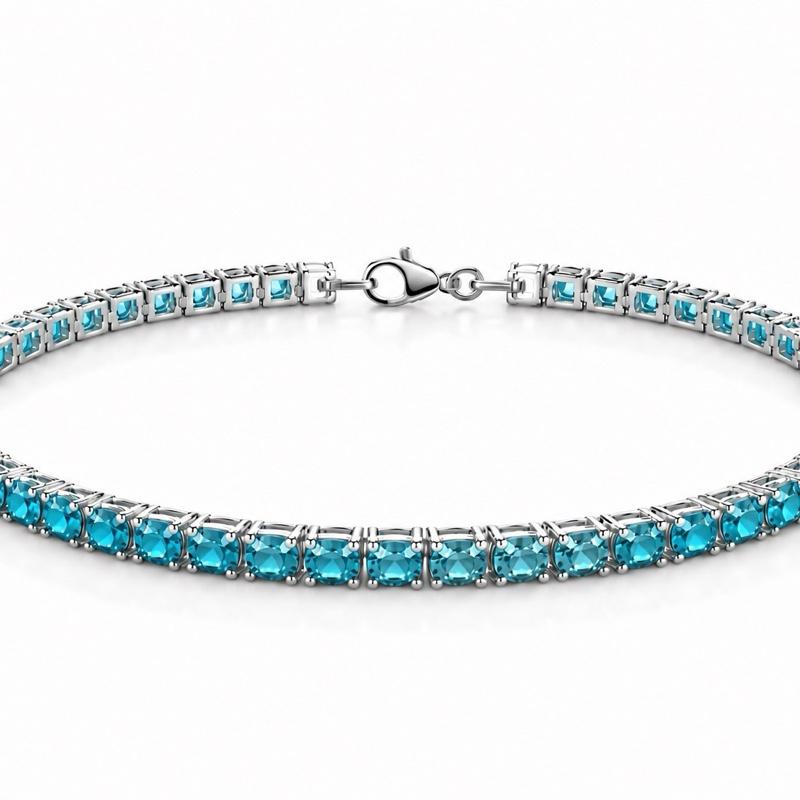 Bracciale tennis pastel in acciaio e strass