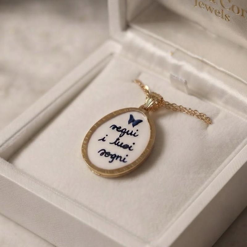 Charm Segui i tuoi sogni con farfalla blu in oro bianco per donna