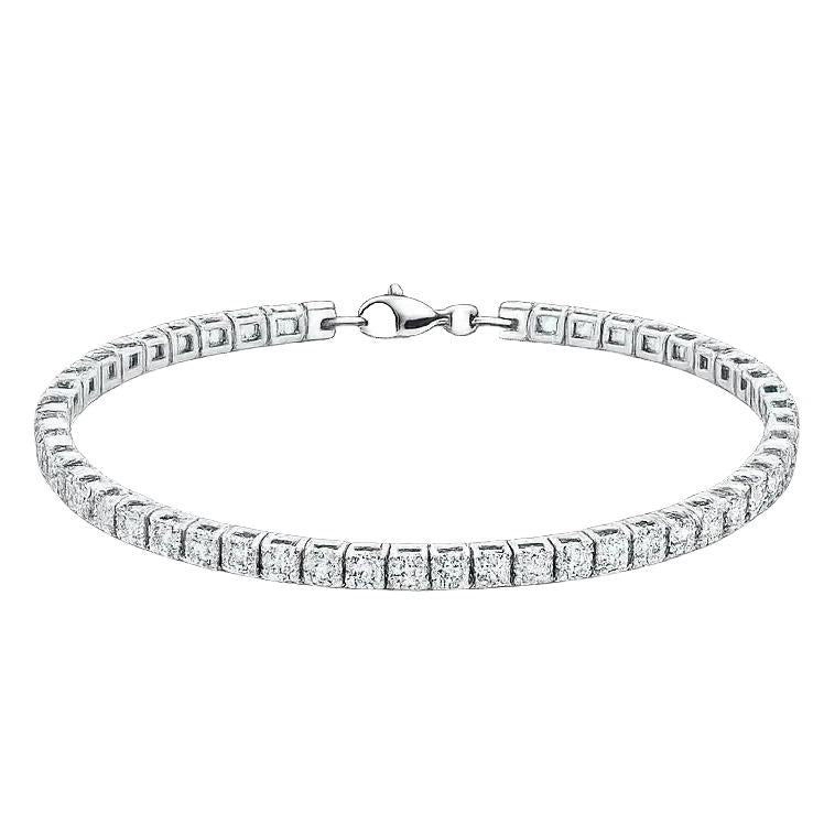 Bracciale tennis pastel in acciaio e strass