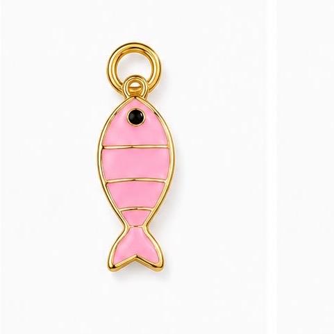 Fish Charm in Colori Vivaci in Acciaio per Collane e Bracciali Accessorio Moda per Gioielli