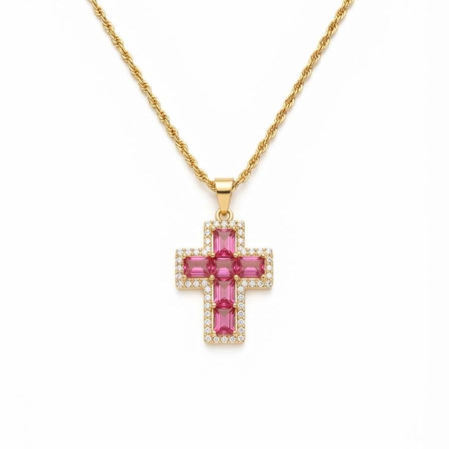 Collana Aura in acciaio e cristalli